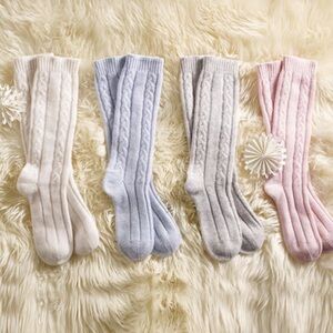 Celtic & Co Cashmere Cable Knit Sleep Socks.